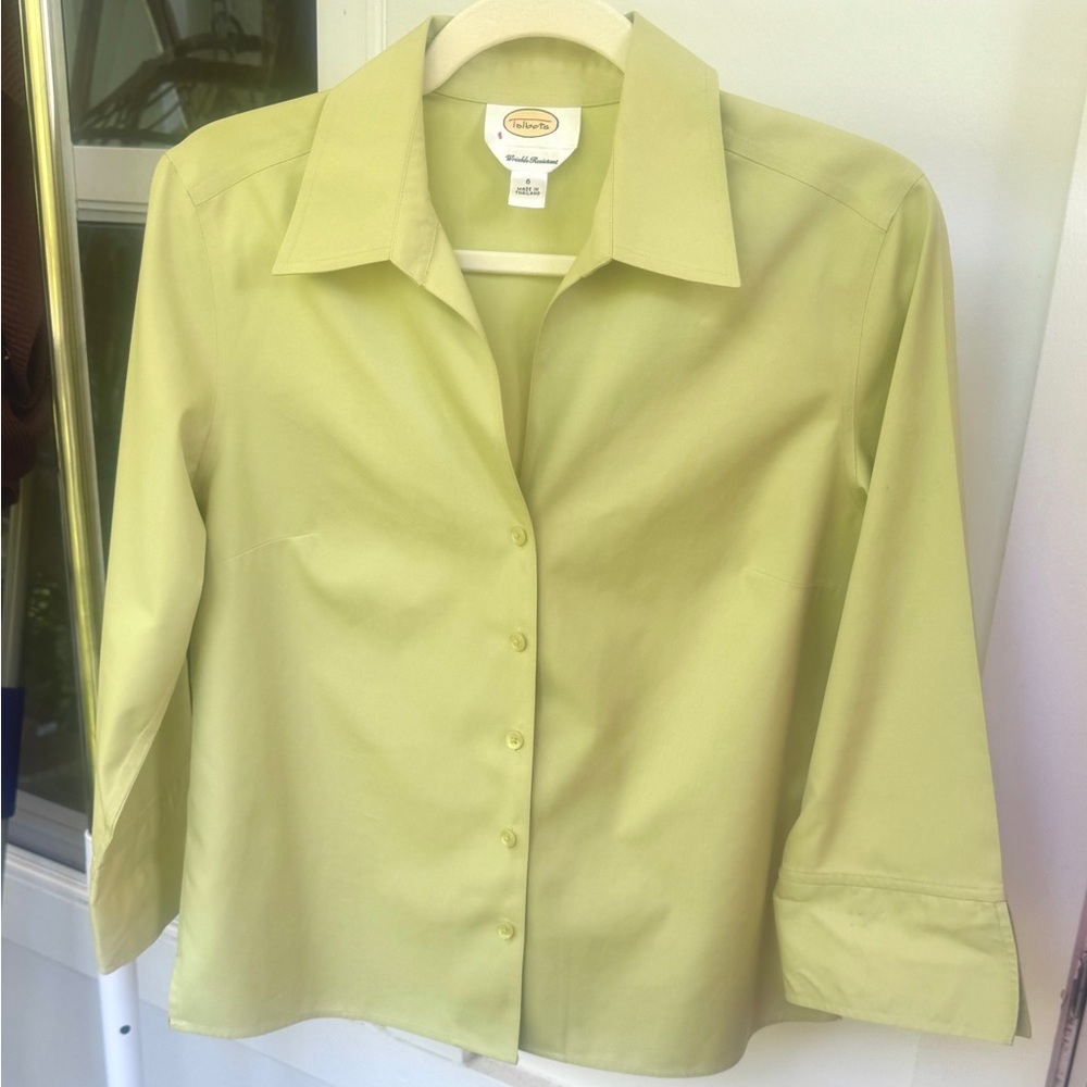 Talbots Light Green Button-Down Shirt